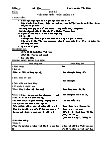 Giáo án lớp 5 môn Địa lí - Tiết 1: Việt Nam - Đất nước chúng ta (Tiếp theo)