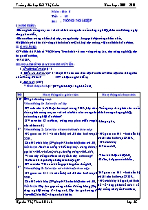 Giáo án lớp 5 môn Địa lí - Tiết 10: Nông nghiệp