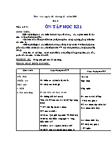 Giáo án lớp 5 môn Địa lí - Tiết 5: Ôn tập học kì 1