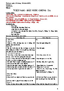 Giáo án lớp 5 môn Địa lí - Tuần 1 - Tiết 1: Việt Nam - Đất nước chúng ta (Tiết 2)