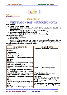 Giáo án lớp 5 môn Địa lí - Tuần 1 - Việt Nam – đất nước chúng ta (Tiết 3)