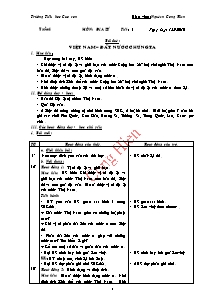 Giáo án lớp 5 môn Địa lí - Tuần 1 - Việt Nam – đất nước chúng ta (Tiết 1)