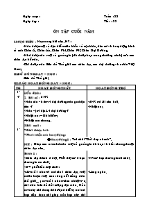 Giáo án lớp 5 môn Địa lí - Tuần 33 - Tiết 33: Ôn tập cuối năm