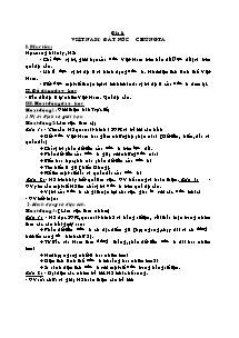 Giáo án lớp 5 môn Địa lí - Việt Nam - Đất nước chúng ta (Tiết 1)