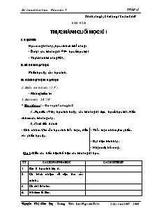 Giáo án lớp 5 môn học Đạo đức - Tuần 18 - Thực hành cuối học kì I