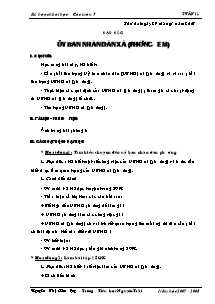 Giáo án lớp 5 môn học Đạo đức - Tuần 21 - Ủy ban nhân dân xã (phường em)