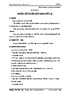 Giáo án lớp 5 môn học Đạo đức - Tuần 24 - Em yêu tổ quốc Việt Nam ( tiết 2)