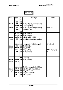 Giáo án lớp 5 môn Tập đọc - Tuần 10 - Tiết 19: Ôn tập (tiết 1)