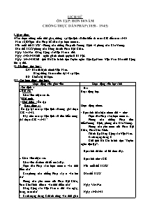 Giáo án lớp 5 Tuần 11 môn Lịch sử: Ôn tập: Hơn 80 năm chống thực dân Pháp (1858 – 1945)