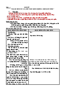 Giáo án lớp 5 Tuần 13 môn Lịch sử: 