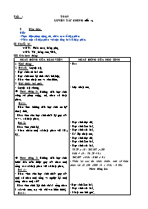 Giáo án lớp 5 Tuần 13 môn Toán: Luyện tập chung (tiết 01)