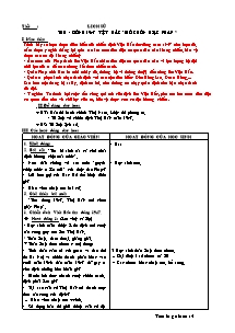 Giáo án lớp 5 Tuần 14 môn Lịch sử: Thu - Đông 1947 - Việt Bắc “mồ chôn giặc Pháp” (Tiếp)