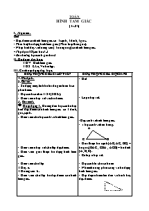 Giáo án lớp 5 Tuần 16 môn Toán: Hình tam giác