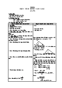 Giáo án lớp 5 Tuần 18 môn Toán: Diện tích hình tam giác
