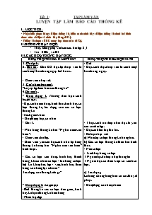 Giáo án lớp 5 Tuần 2  - Tiết 1 : Tập làm văn: Luyện tập làm Báo cáo thống kê