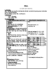 Giáo án lớp 5 Tuần 24 môn học Toán: Luyện tập chung