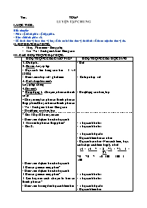 Giáo án lớp 5 Tuần 3 môn Toán: Luyện tập chung (Tiết 1)