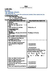 Giáo án lớp 5 Tuần 3 môn Toán: Luyện tập chung