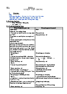 Giáo án lớp 5 Tuần 7 môn Toán: Luyện tập chung (Tiếp theo)