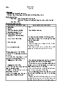 Giáo án lớp 5 Tuần học 15 môn Khoa học: Cao su