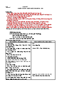 Giáo án lớp 5 Tuần học 15 môn Lịch sử: Chiến thắng biên giới Thu - Đông 1950