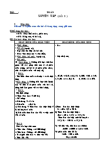 Giáo án lớp 5 Tuần học 16 môn Toán: Luyện tập (tiết 1 )