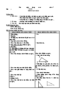 Giáo án lớp 5 Tuần học 17 môn Toán: Hình tam giác