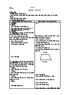 Giáo án lớp 5 Tuần học thứ 18 môn Toán: Hình thang