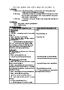 Giáo án lớp 5 Tuần học thứ 28 môn Ôn tập kiểm tra giữa học kỳ II (tiết 3)