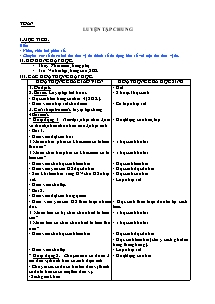 Giáo án lớp 5 Tuần học thứ 3 môn Toán: Luyện tập chung (tiếp theo)