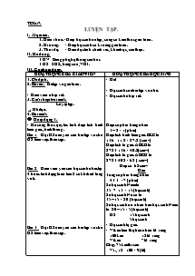 Giáo án lớp 5 Tuần học thứ 33 môn Toán: Luyện tập (tiếp theo)