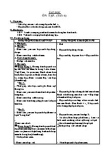 Giáo án lớp 5 Tuần thứ 10 môn Tập đọc: Ôn tập (tiết 6)