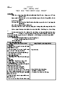 Giáo án lớp 5 Tuần thứ 14 môn Lịch sử: Thu - Đông 1947 Việt Bắc “mồ chôn giặc Pháp”