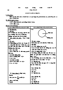 Giáo án lớp 5 Tuần thứ 19 môn Toán: Chu vi hình tròn