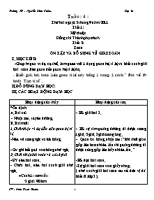 Giáo án Tiết 2: Toán: Ôn tập và bổ sung về giải toán