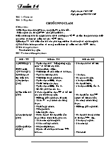 Giáo án Tuần 14 - Tiết 2: Tập đọc: Chuỗi ngọc lam