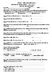 Đề thi học sinh giỏi vòng 1 lớp 4 môn: Toán