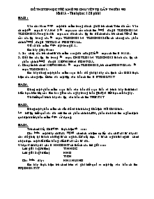 Đề thi tin học trẻ không chuyên toàn quốc lần thứ I -1995 khối A