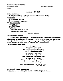 Gián án khối 3 - Bài 39, 40: Ôn tập