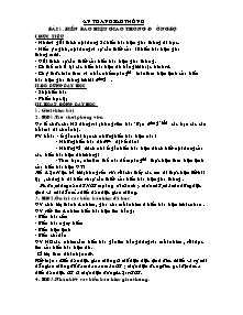 Giáo án An toàn giao thông - Bài 1 đến bài 5