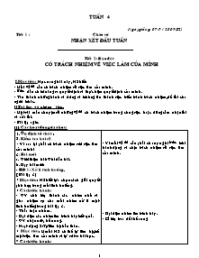 Giáo án bài học Khối 4 - Tuần 4