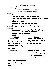 Giáo án Đạo đức khối 1 - Tuần 7, 8, 9