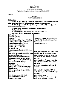 Giáo án dạy học Lớp 5 - Tuần 23