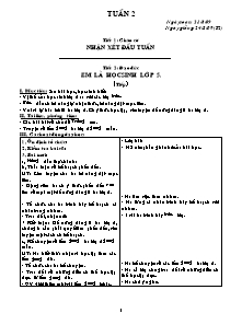 Giáo án dạy học Lớp 5 - Tuần 2