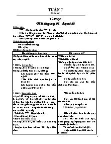 Giáo án dạy học Lớp 5 - Tuần 7