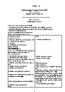 Giáo án dạy học Tuần 10 - Lớp 5