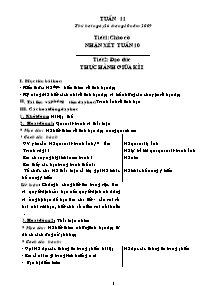 Giáo án dạy học Tuần 11 - Lớp 5