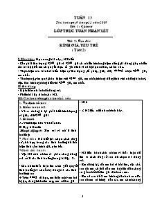 Giáo án dạy học Tuần 13 - Lớp 5