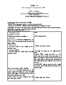 Giáo án dạy học Tuần 15 - Lớp 5