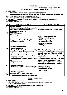 Giáo án dạy học Tuần 16 - Lớp 5